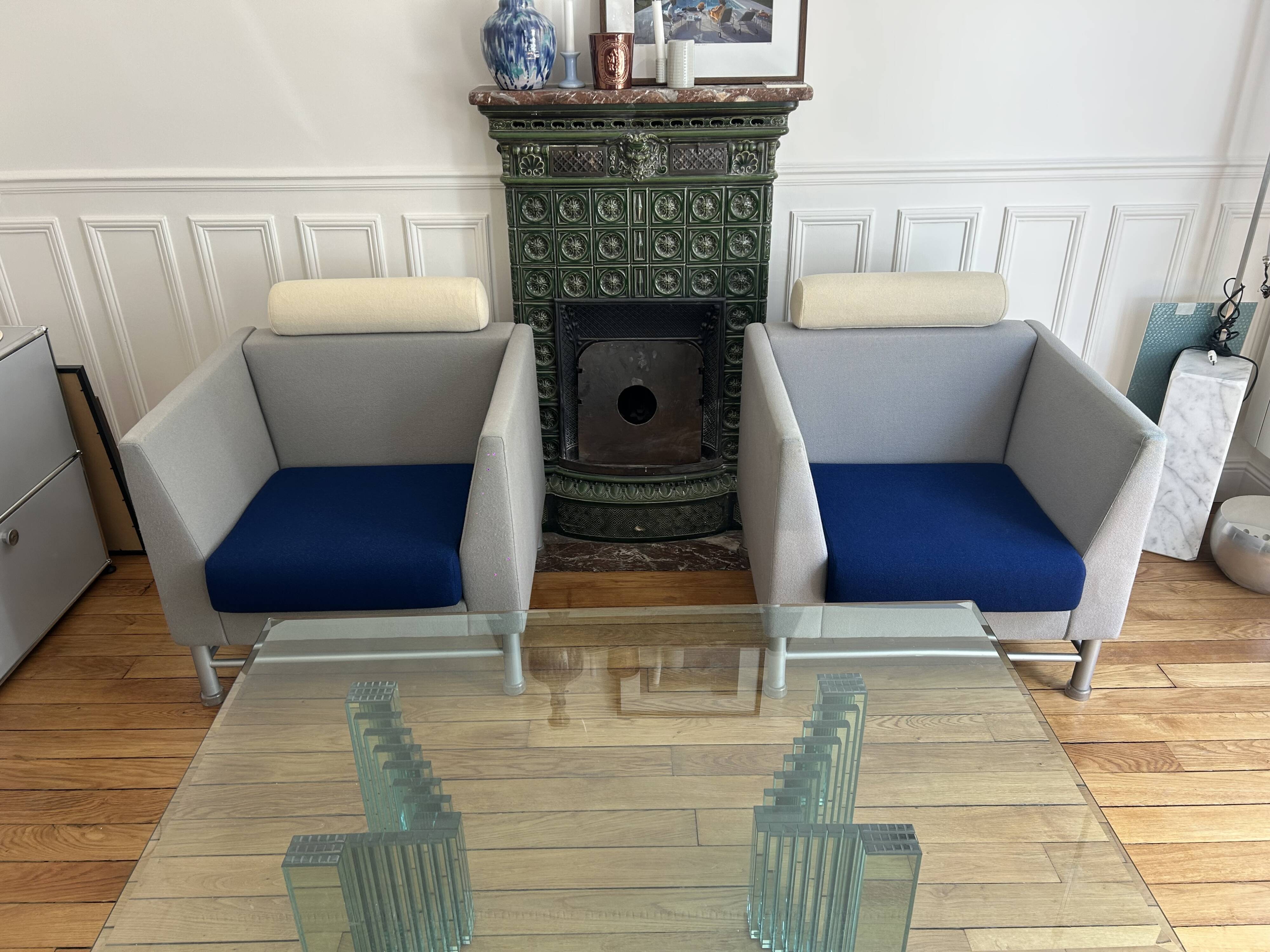 Paire de fauteuils Eastside par Ettore Sottsass pour Knoll