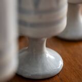 Roger Capron.  Série de 8 verres en céramique signés et datés 1976