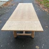 Extendable renovated 20th century oak farmhouse dining table, 200-280cm