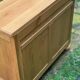 Solid oak sideboard. Three drawers.