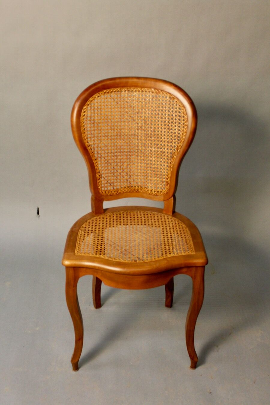 Suite of 6 chairs cannées en merisier Louis Philippe