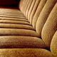 Mid-Century Three Seats Velvet Yellow Sofa, in the style of Gio Ponti