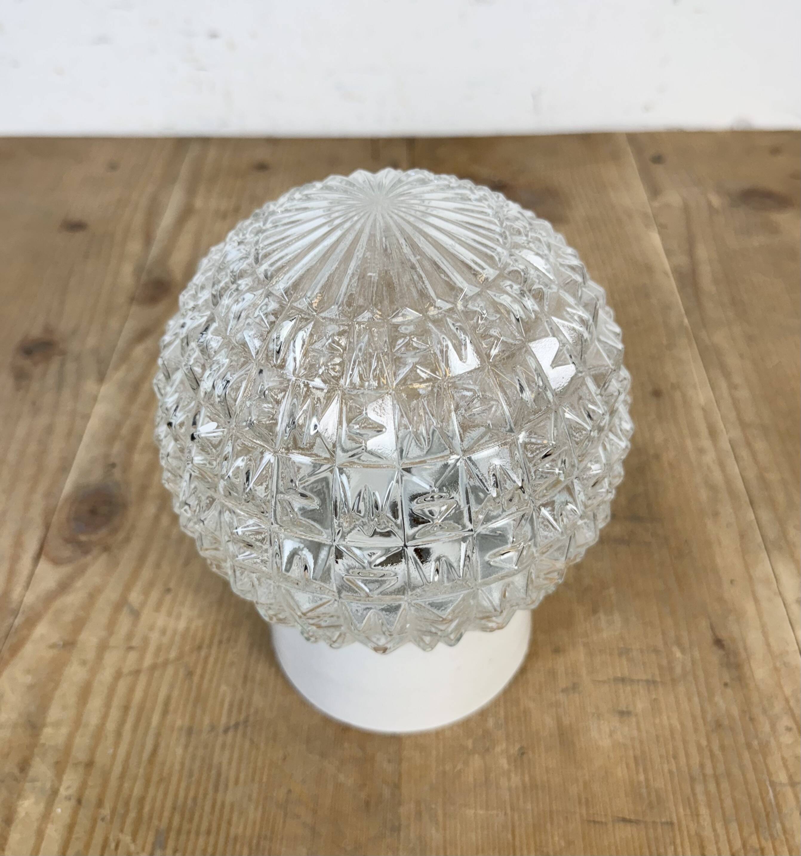 Vintage White Porcelain Ceiling Light, 1970s