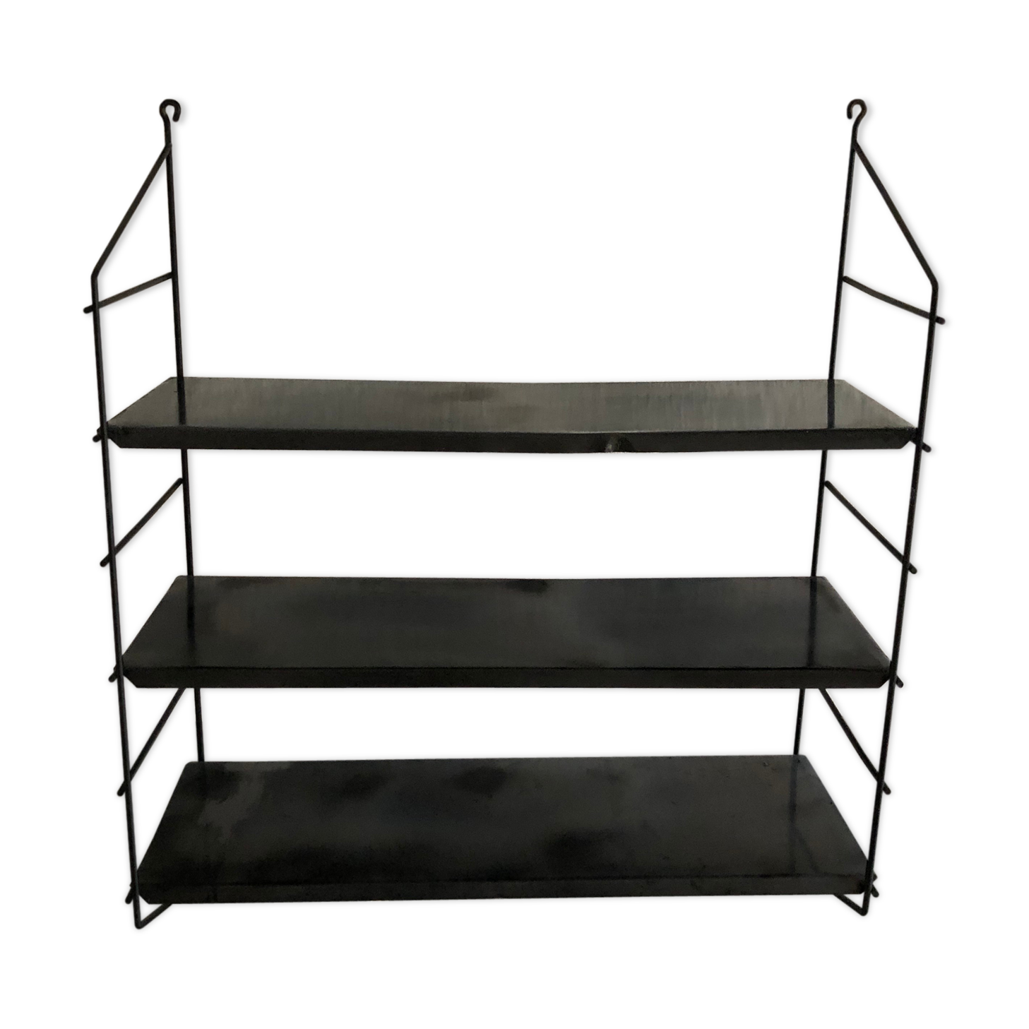 Vintage metal thong shelves