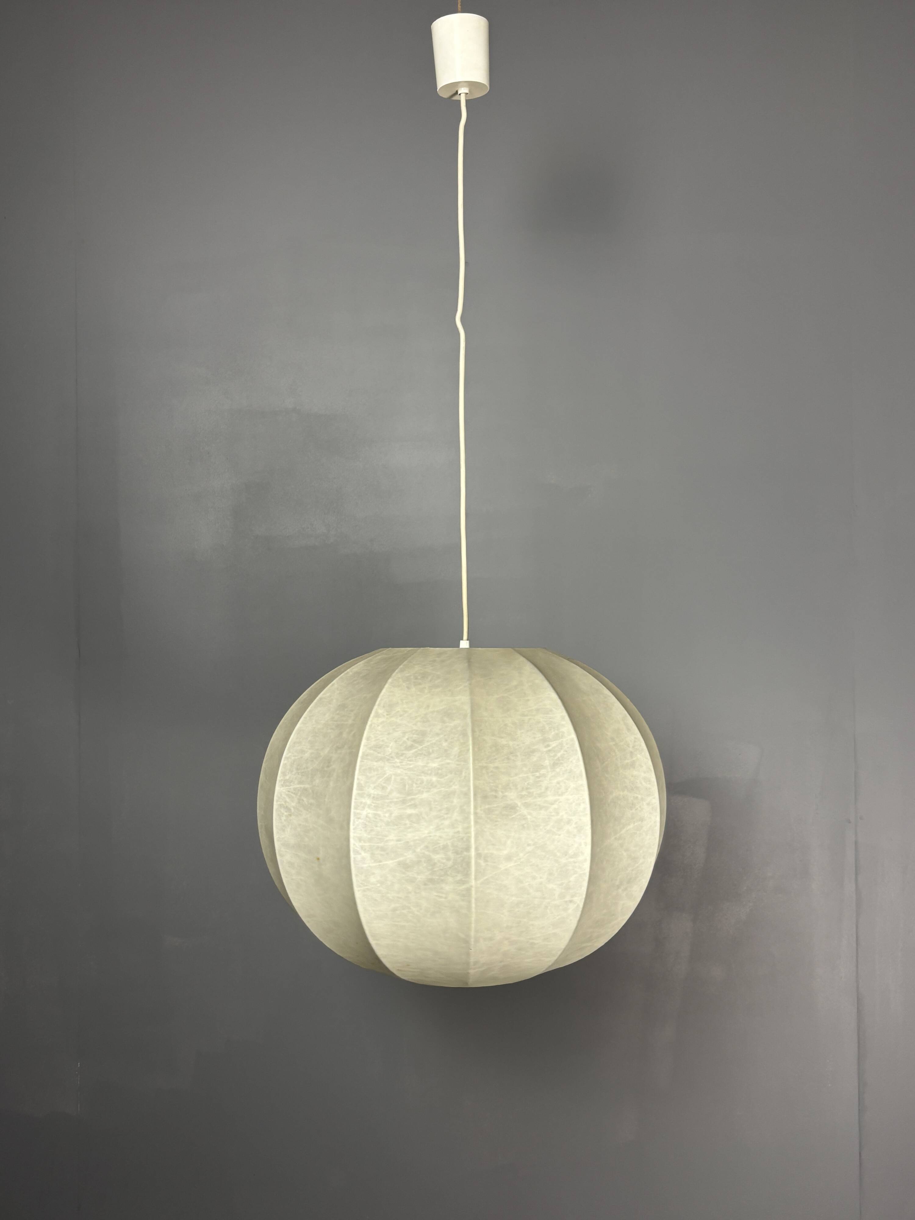 Midcentury space age cocoon hanging pendant ceiling lamp, 1960s