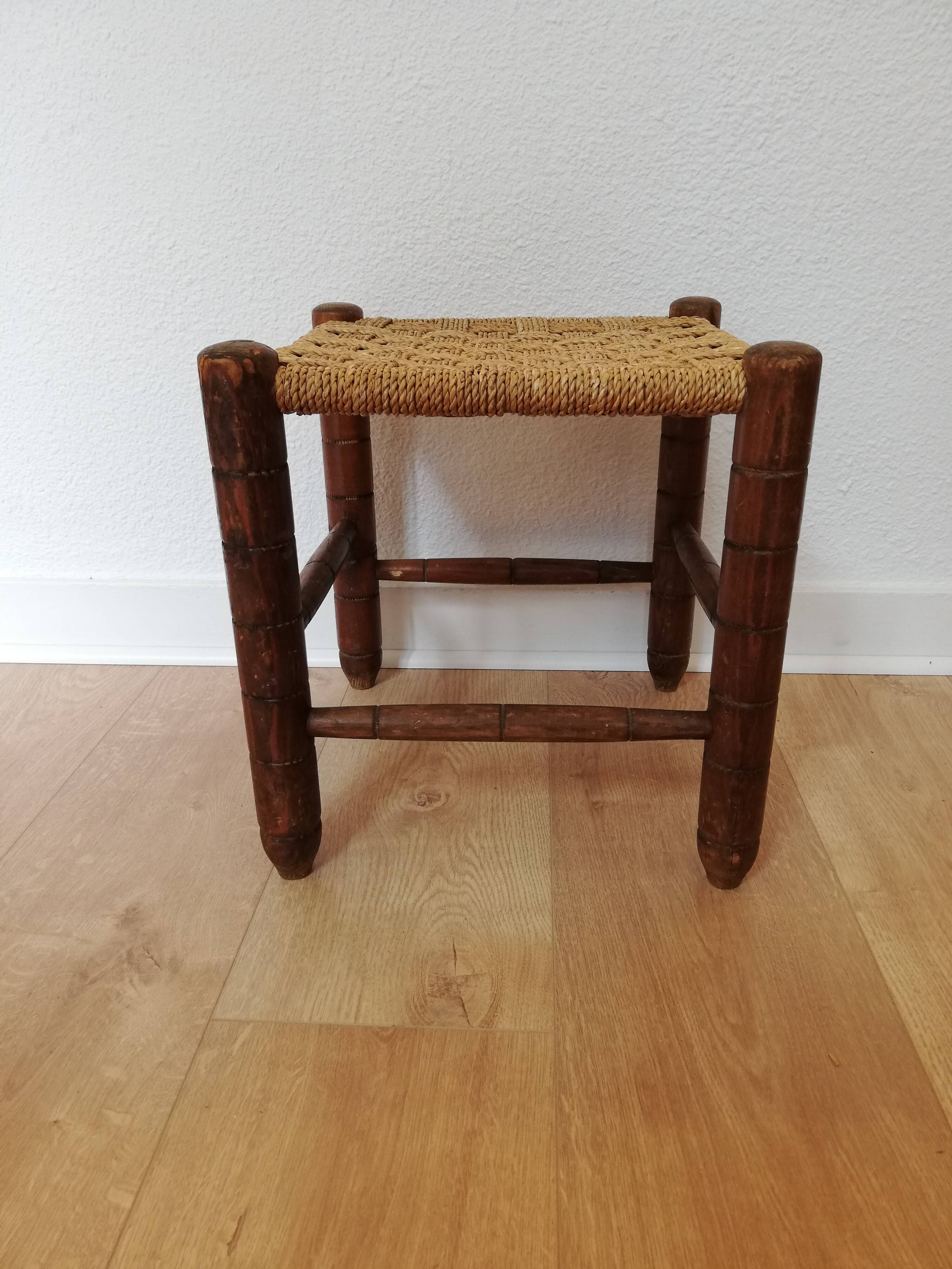 Wooden stool and rope 1950