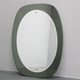 1980s Oval Italian Mirror