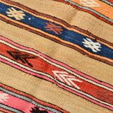 Vintage Striped Pattern Multicolor Kilim Rug, 183x239Cm