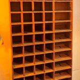Wooden workshop locker, in fir, 1960s-70s.