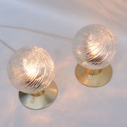 Pair of brass bedside lamps, Karl Gärtner Leuchtenbau, Germany, 1970s
