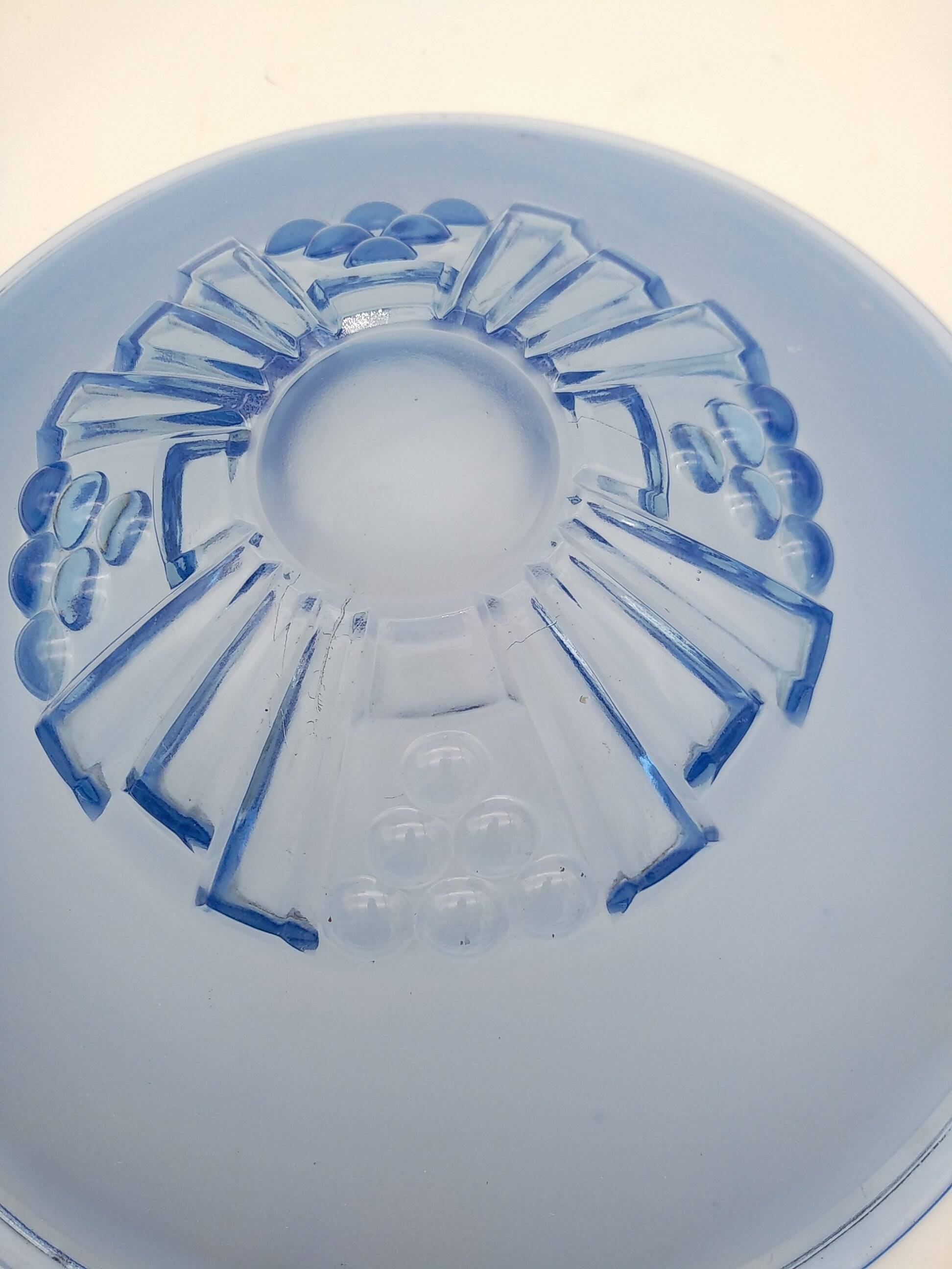 Blue art deco washbasin pendant light. sevb 284.