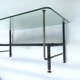 Asymmetrical glass coffee table 1950