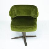 Set of four green Gianni Moscatelli Swivel Poney Chairs for Formanova, 70s