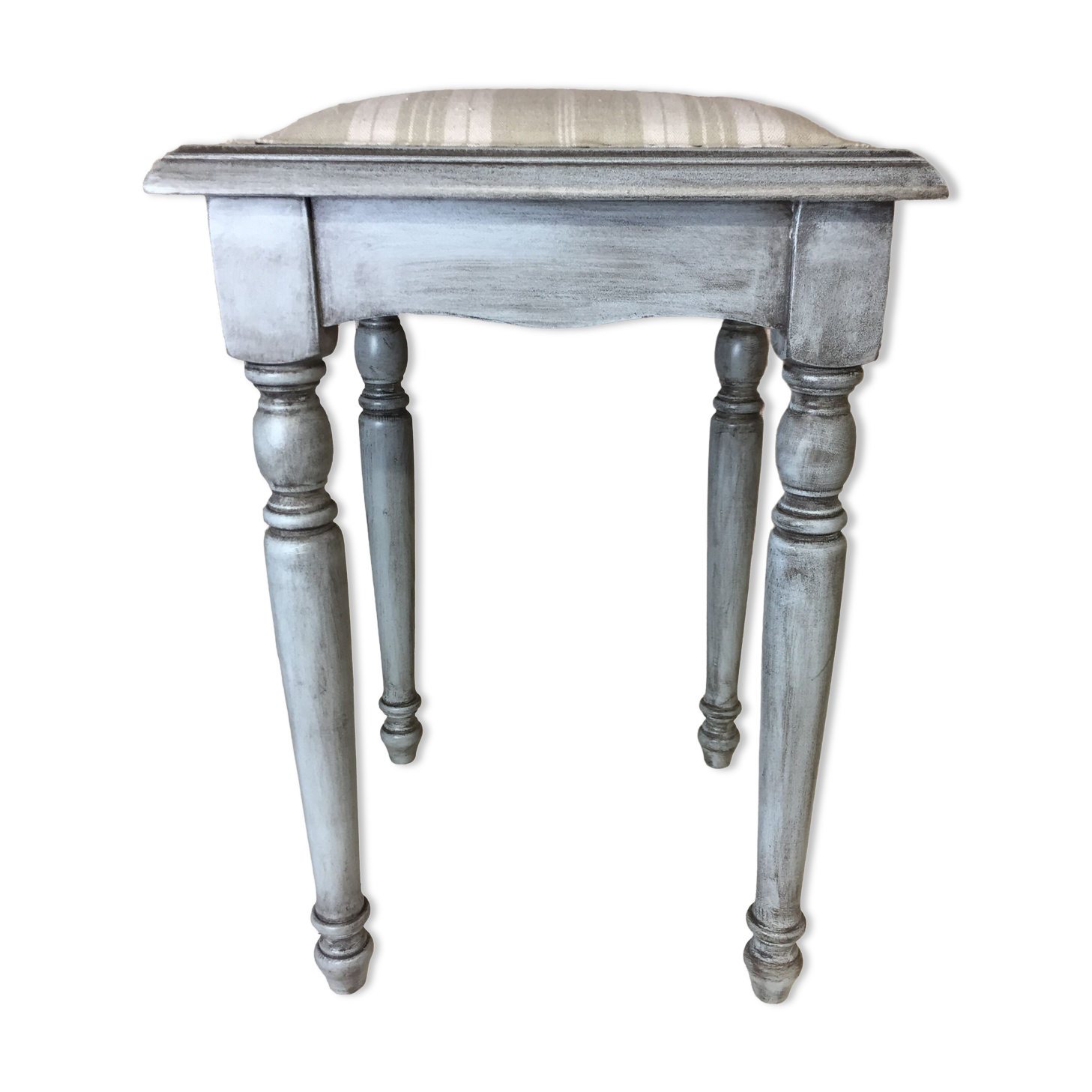 Tabouret bois et toile à matelas