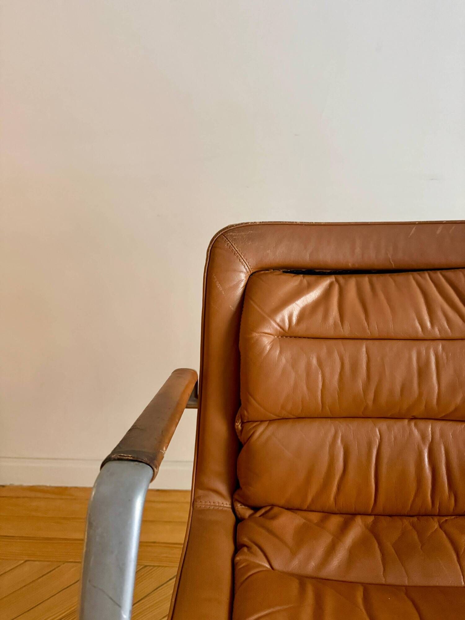 Leather chair by Jorgen Kastholm for Kusch & Co. 1970s.