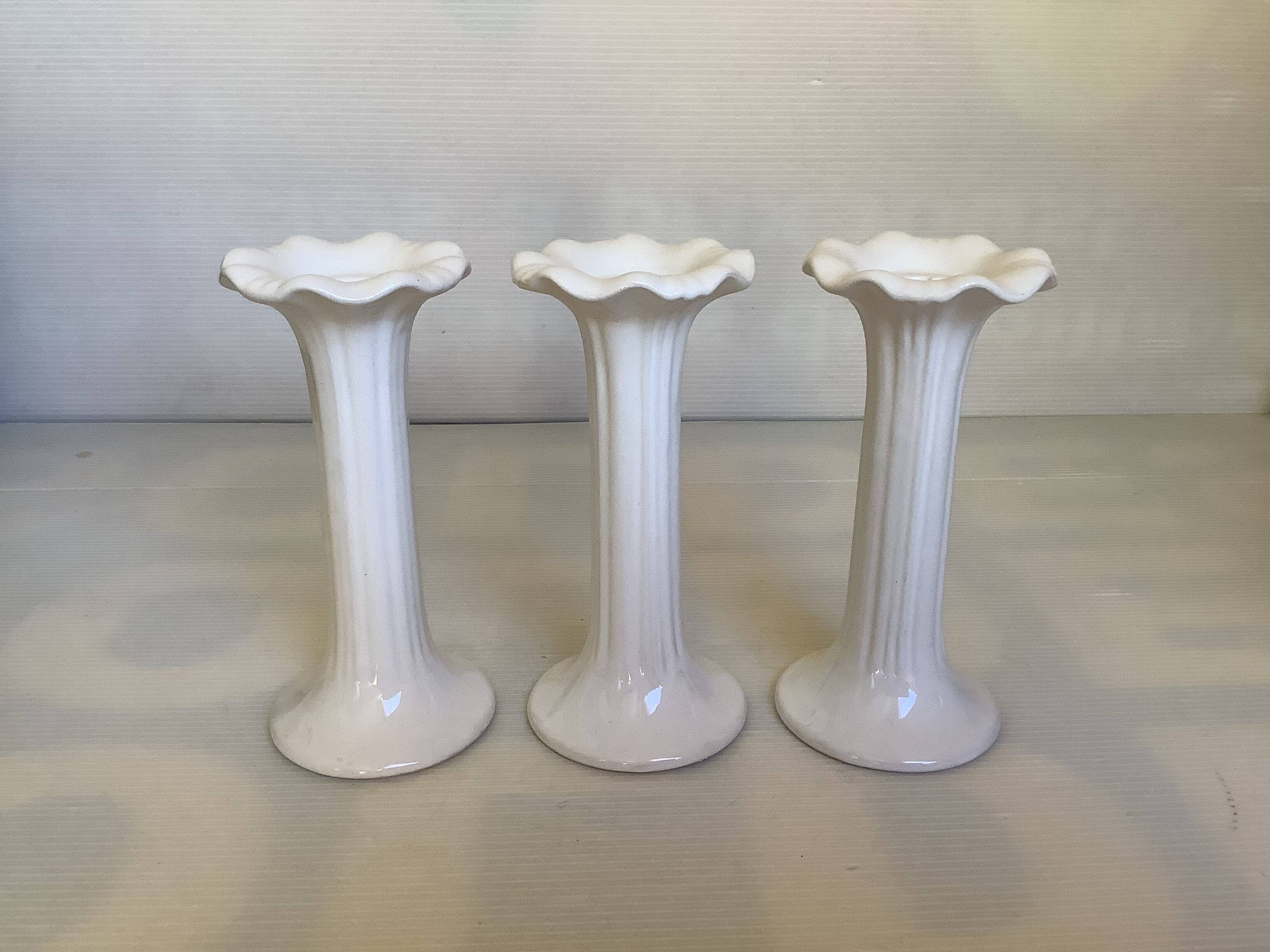 Trio of flower candle holders Fereiras Portugal