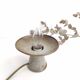 Stoneware candle holder lamp