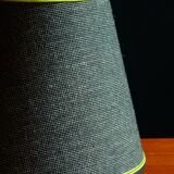 Conical lampshade in dark green tweed