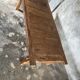 Large upcycled golden teak coffee table L1m60 W70 H45