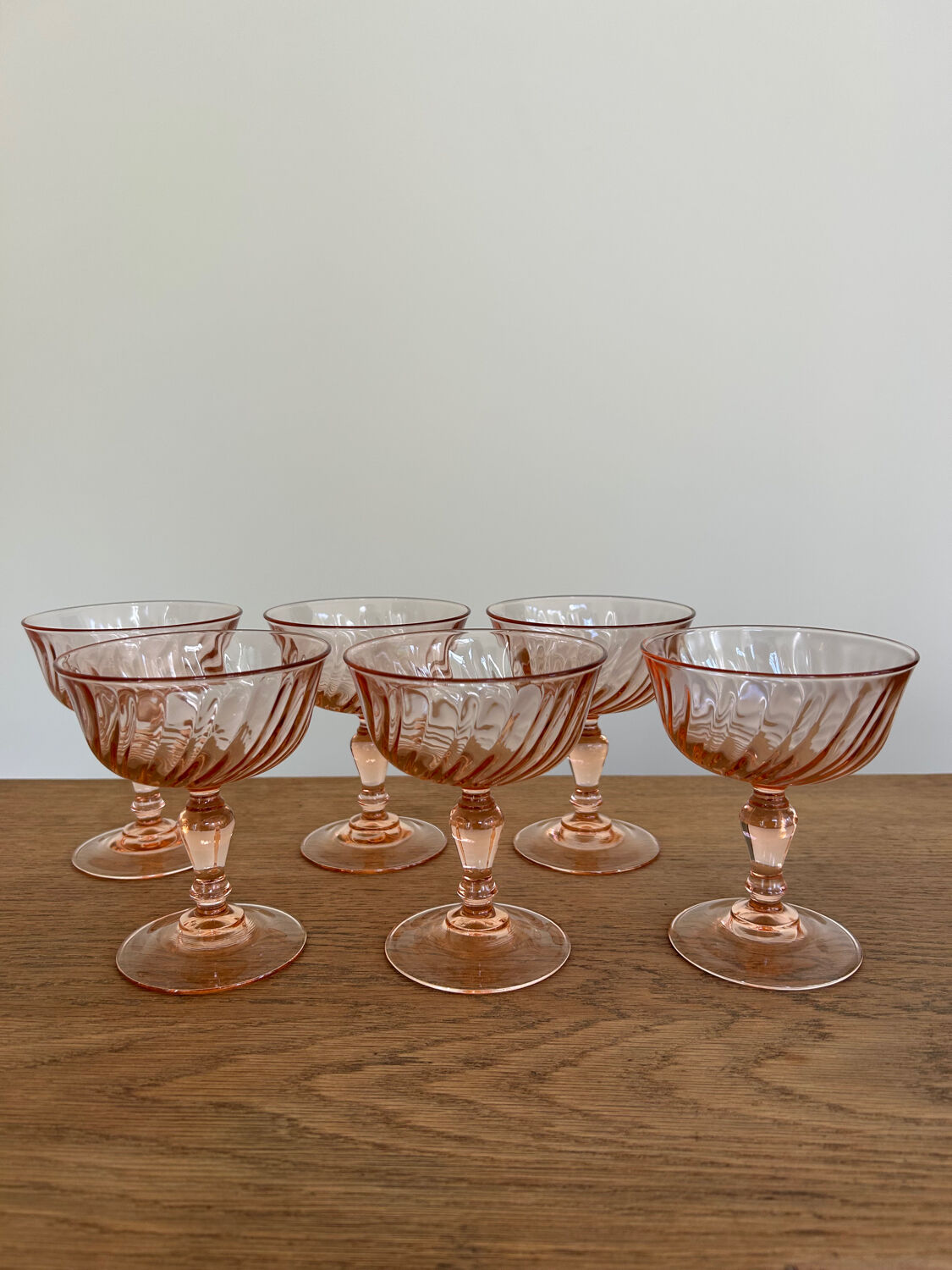Set of 6 Rosaline champagne glasses