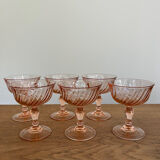 Set of 6 Rosaline champagne glasses