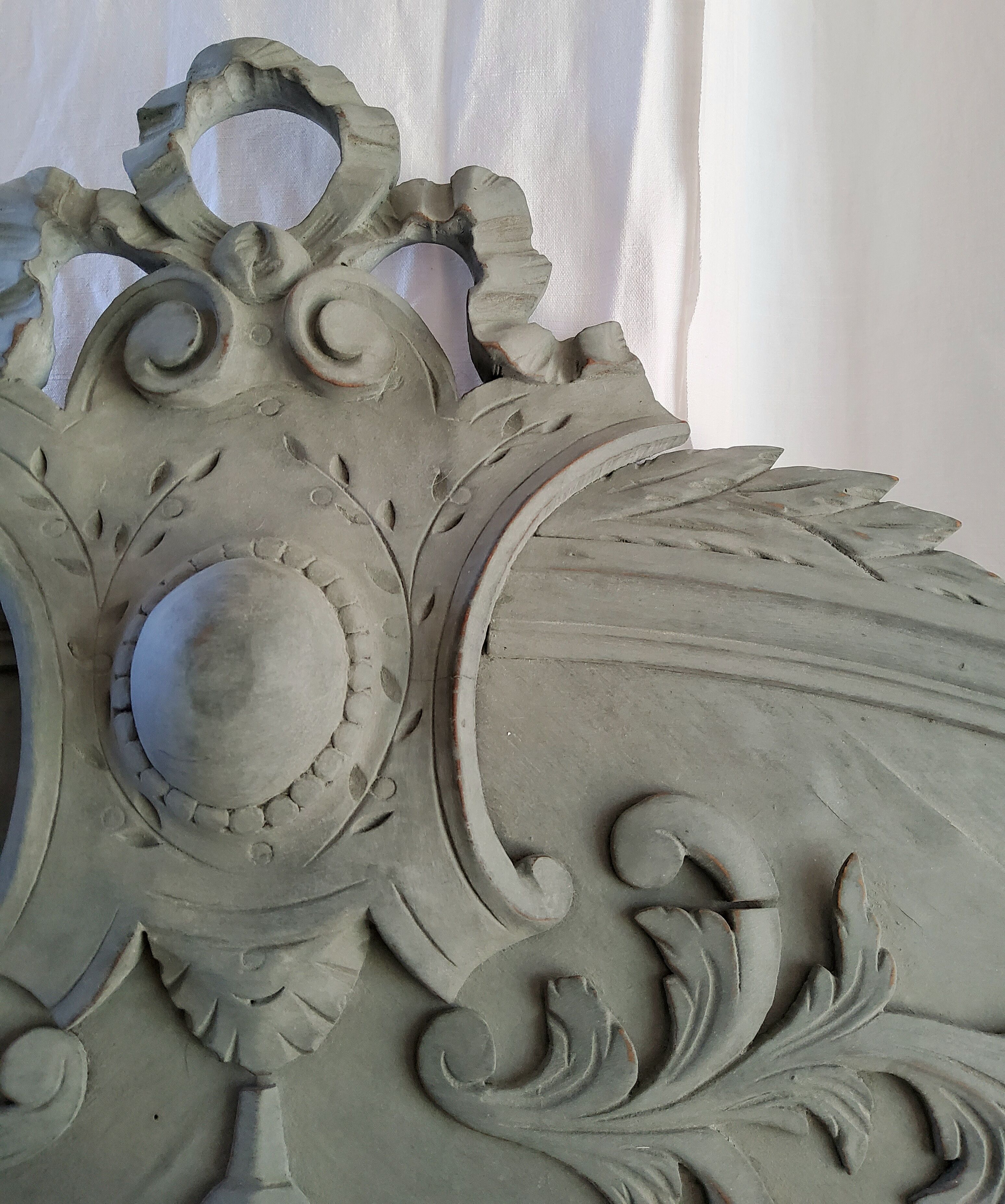 Patinated pediment