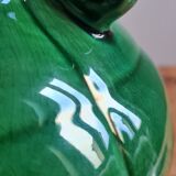 Green glazed earthenware vase