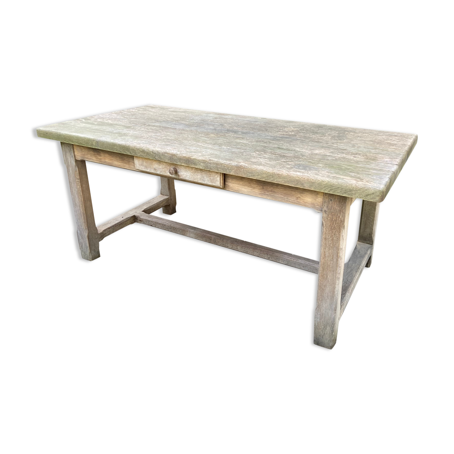 Solid oak farmhouse table 1950 - 170 cm x 86 cm
