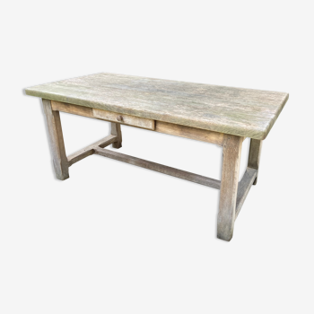 Solid oak farmhouse table 1950 - 170 cm x 86 cm