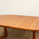 Table à manger extensible ronde en teck du milieu du siècle par Glostrup, Danemark, années 60