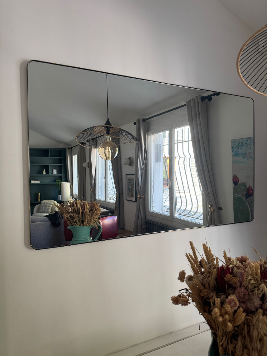 Grand miroir doré AMPM