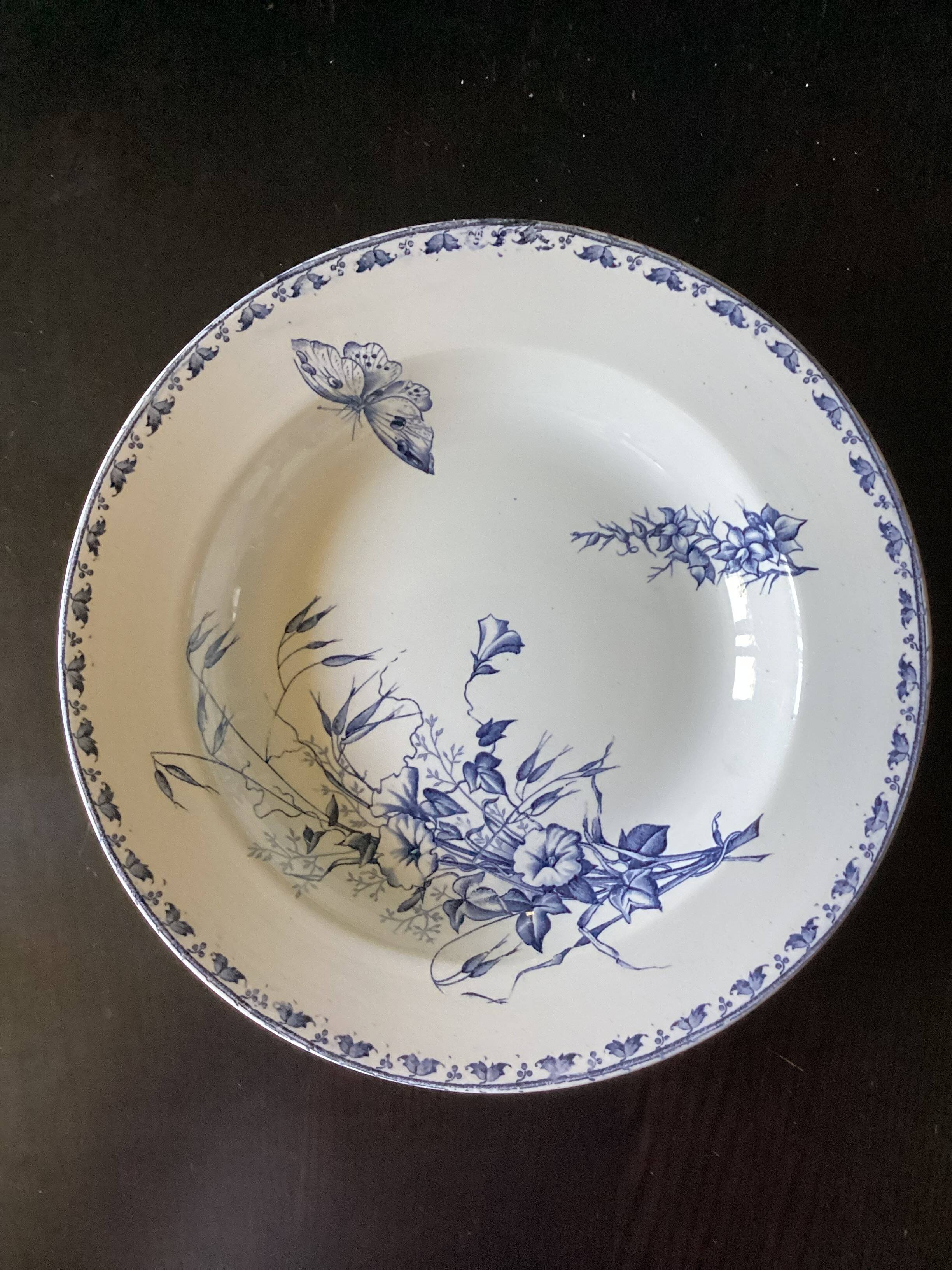 19th century Carmen iron earth soup plate dimensions: diameter -24 cm