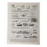 Lithographie sur les sous-marins - 1900