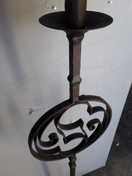 Lamppost wrought iron ep 1930/40 art deco