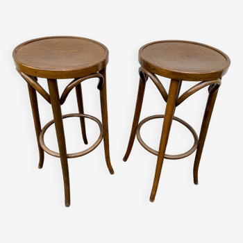 Curved wooden bar stools