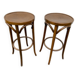 Curved wooden bar stools