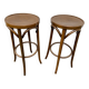 Tabourets de bar en bois courbé