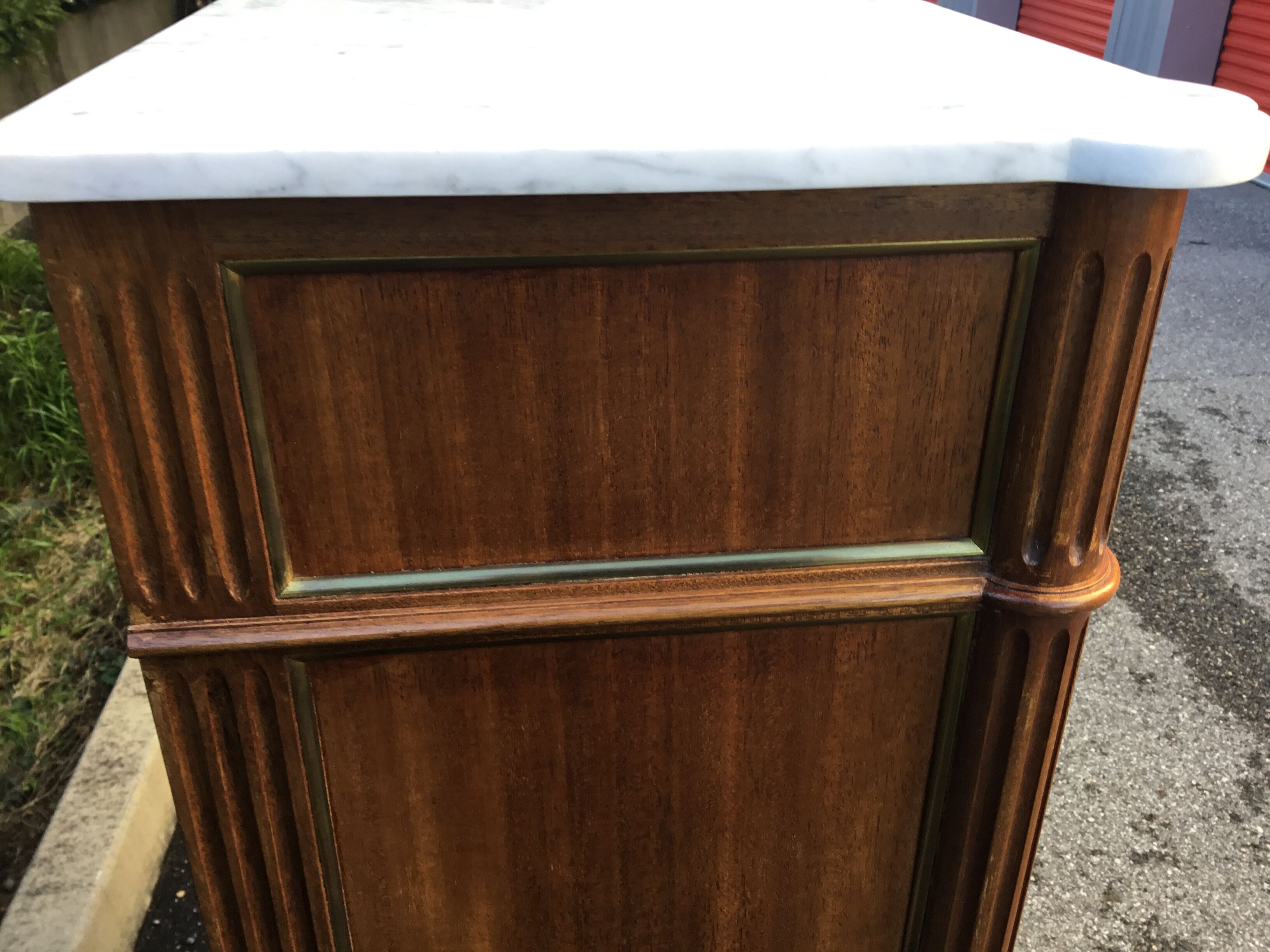 Mahogany secretary Louis XVI style