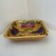 Shallow dish - salad bowl Sarreguemines - fruit decoration Barbotine