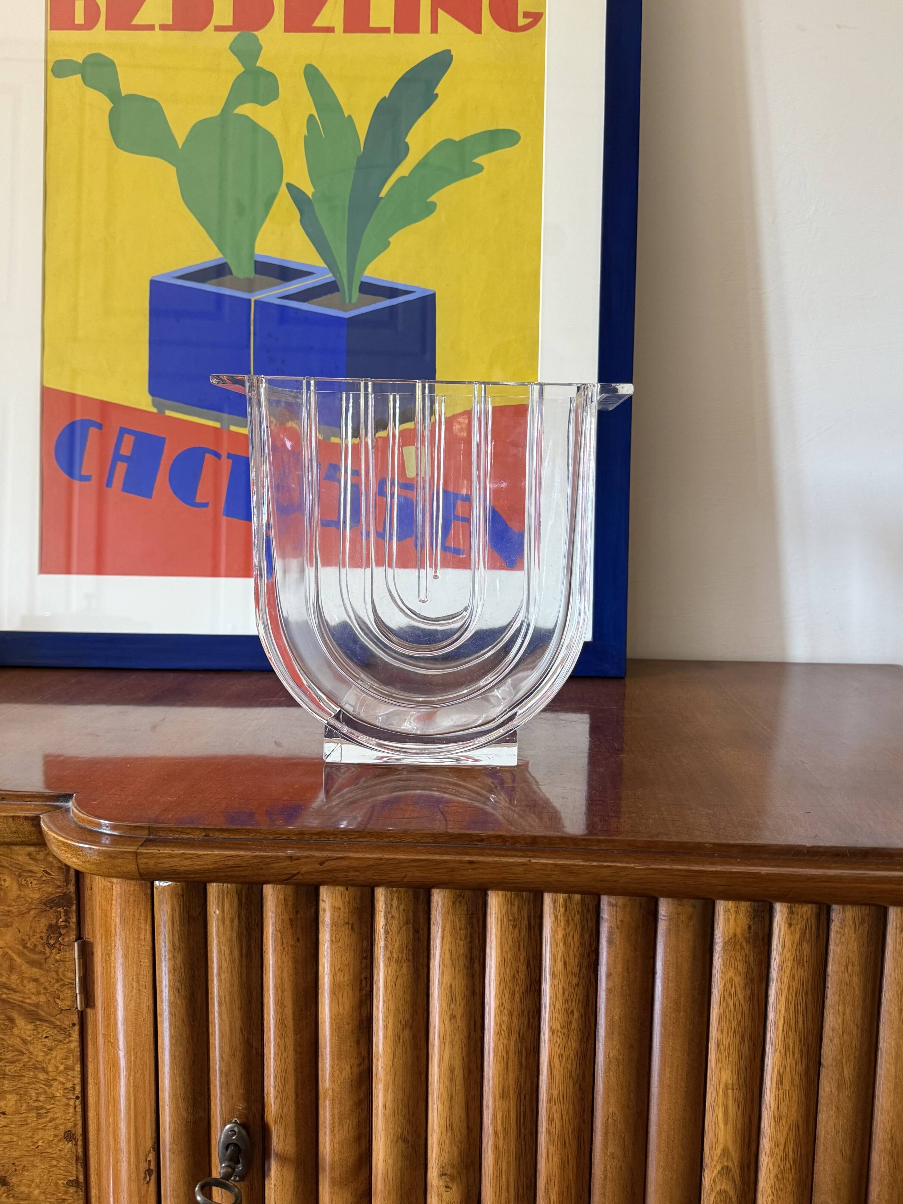 Modern crystal vase / ice bucket, Laura Griziotti for Arnolfo di Cambio 196
