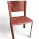 Chaises en Cuir Rouge Cidue Italie 1970