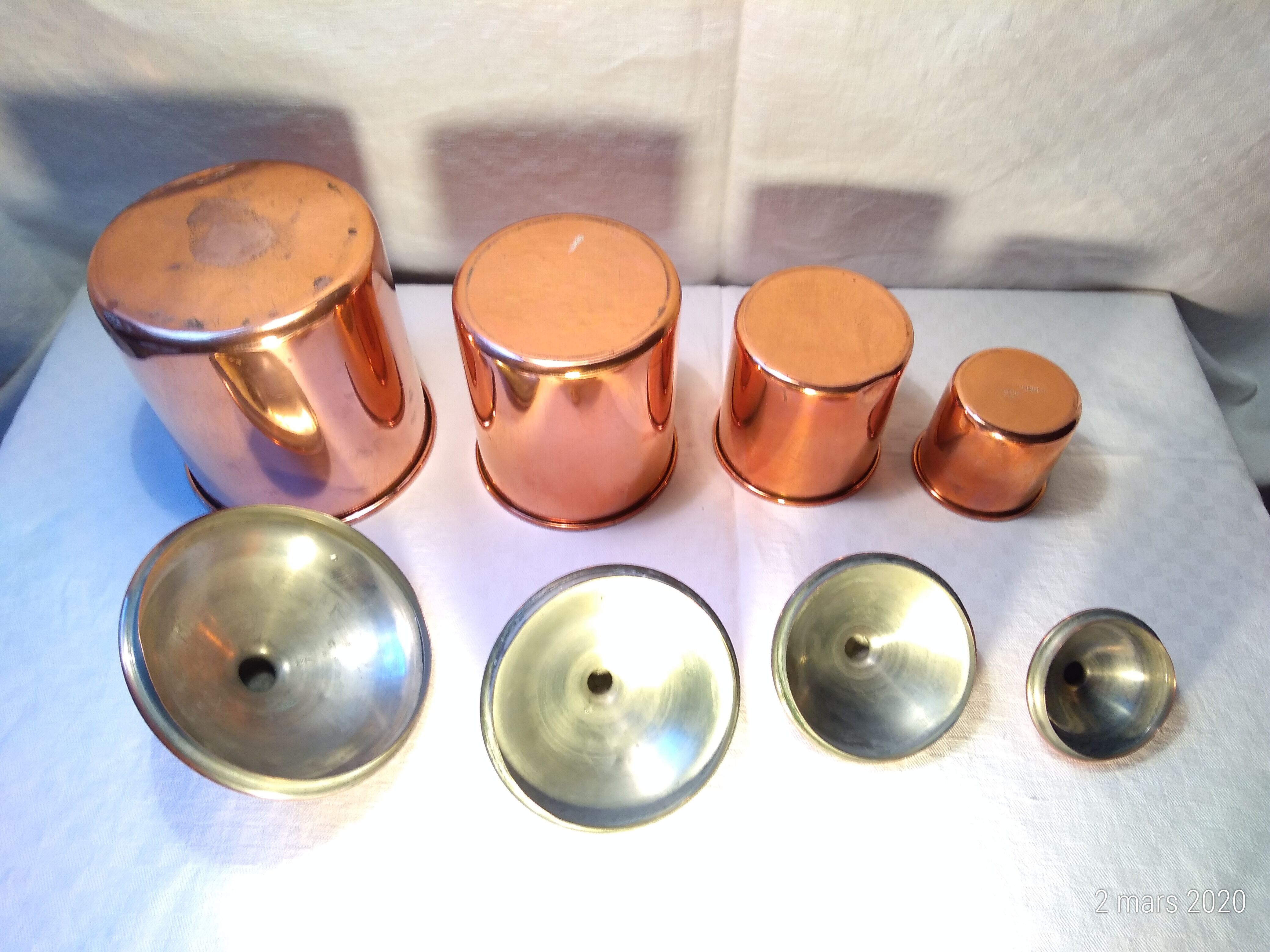 Series 4 copper spice pots