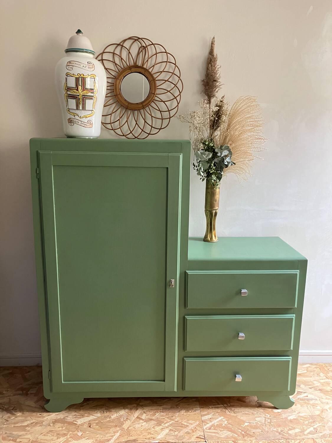 Asymmetrical art deco wardrobe