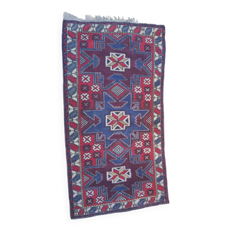 Tapis persan de type Shirvan 105x199cm laine sur coton 100% fait main