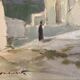 Vintage Swedish modernist oil on canvas "Ibiza" by Uno Bornemark 1953