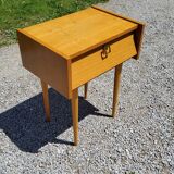 Bedside table in blond oak 1950