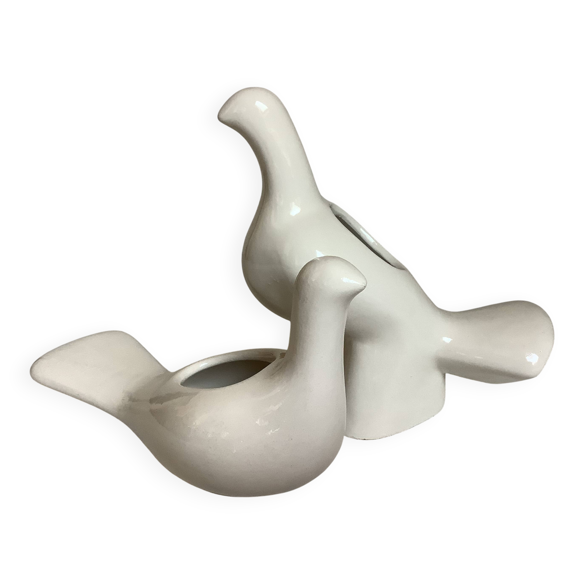 Paire d’oiseaux cache pot Bassano