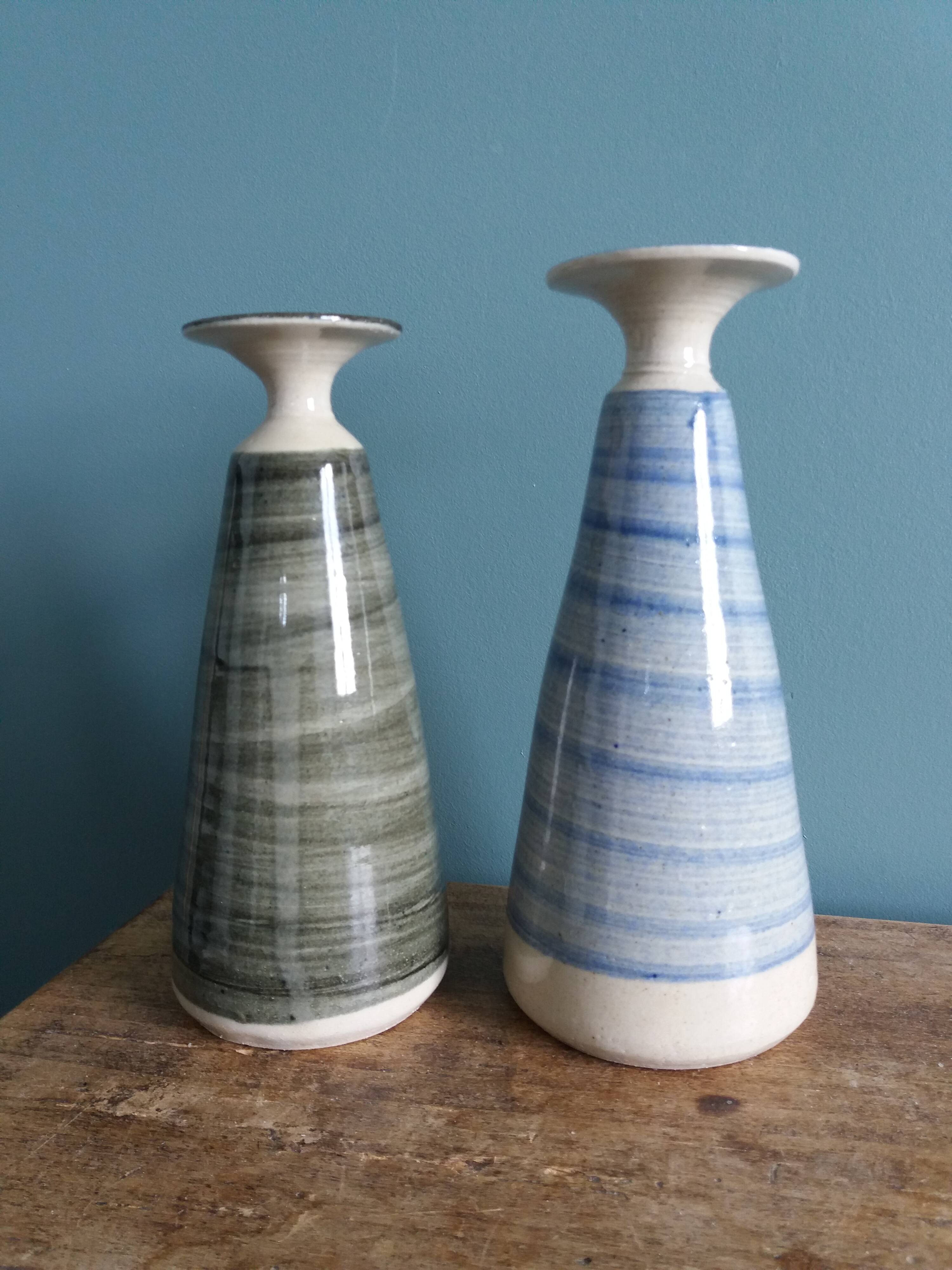 Stoneware soliflore vases