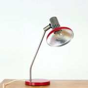 Midcentury Red Table Lamp By Aka Leuchen, Germany 1970s
