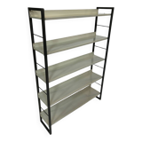 Free stanting Tomado shelving unit in metal and gray - 1960s Dutch Design